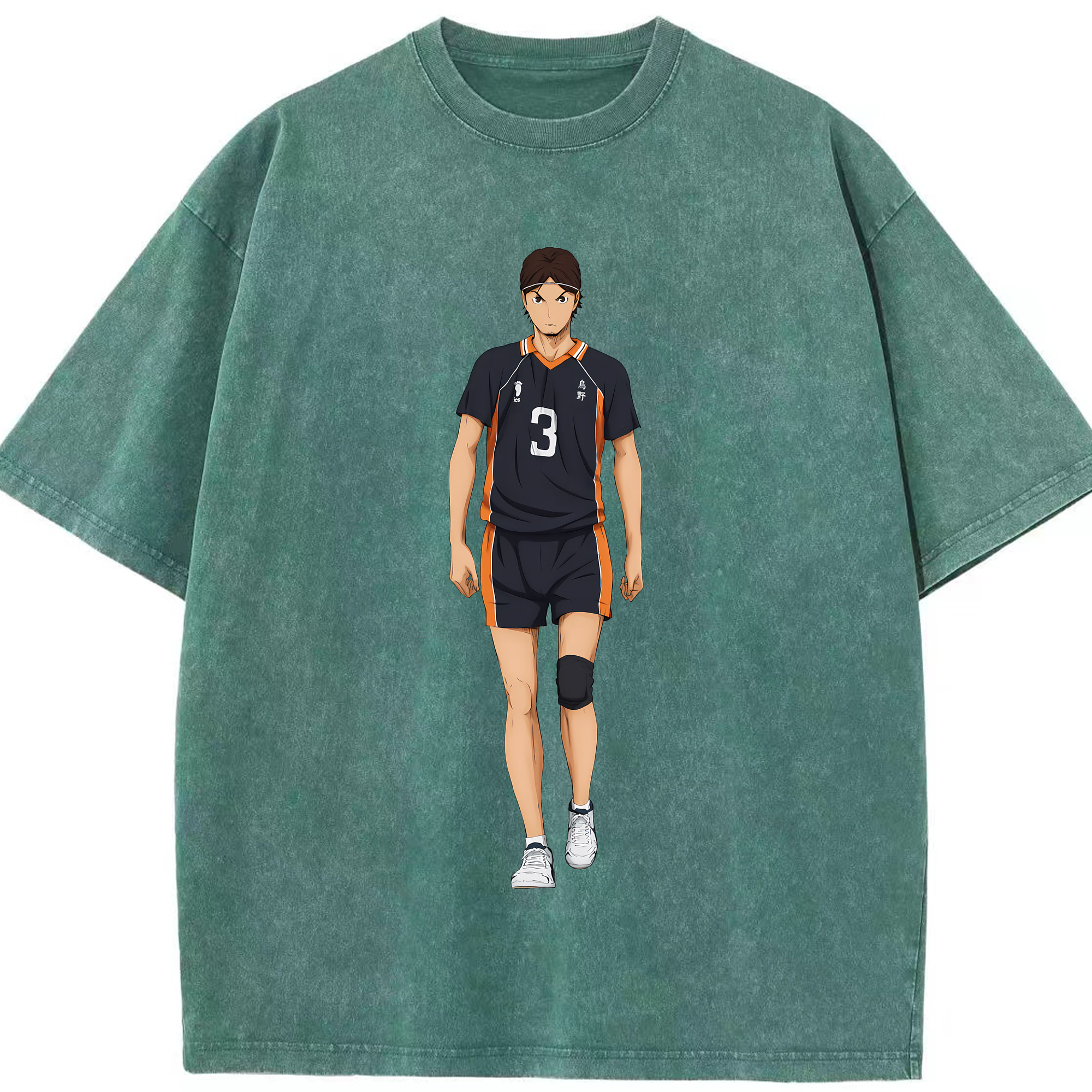 （画像用） ハイキュー!! Haikyu!! 綿100% ヴィンテージ風 半袖Tシャツ（フロントプリント）
